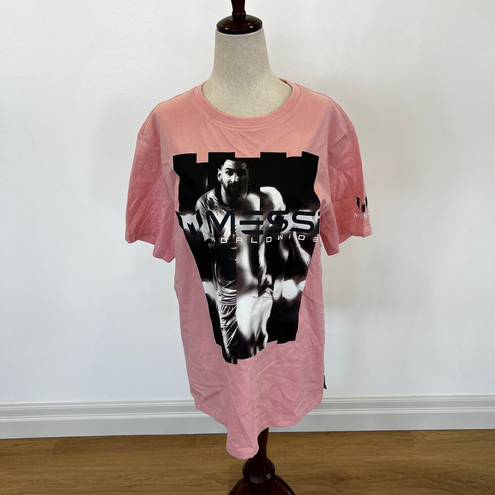 MESSI Men's Graphic T-Shirt Size M In Pink